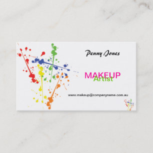 Colourful Makeup Artist Business Card