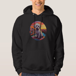 Colourful Maltese Dog Dad Mom Graffity Hoodie