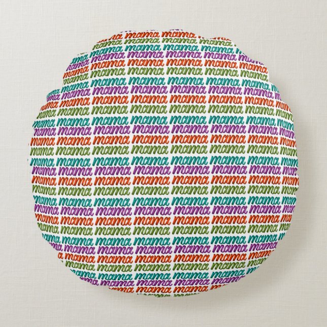 Colourful Mama Gift Bag Round Cushion (Front)