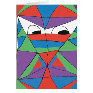 Colourful Man Abstract Design Greeting Card