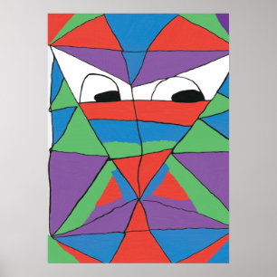 Colourful Man Abstract Poster