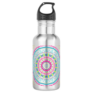 colourful mandala 532 ml water bottle