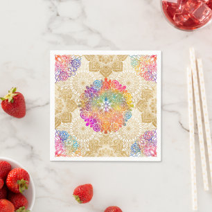 Colourful Mandala Art Napkin