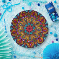     Colourful Mandala Boho Maximalist Hippie Purpl