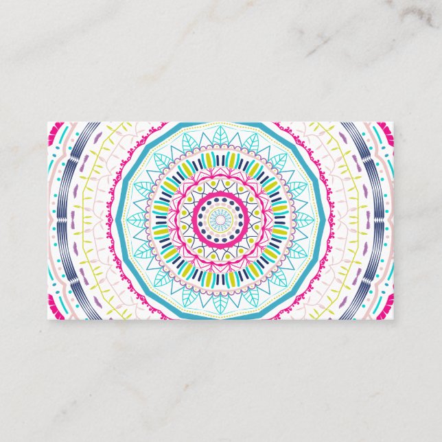 colourful mandala business card (Front)