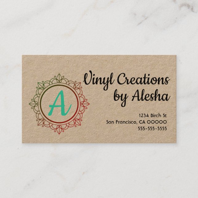 Colourful Mandala Business Card - Customise It! (Front)