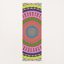 Colourful Mandala Circles Yoga Mat