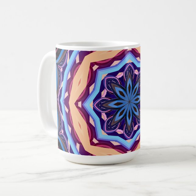 Colourful Mandala Coffee Mug (Front Left)