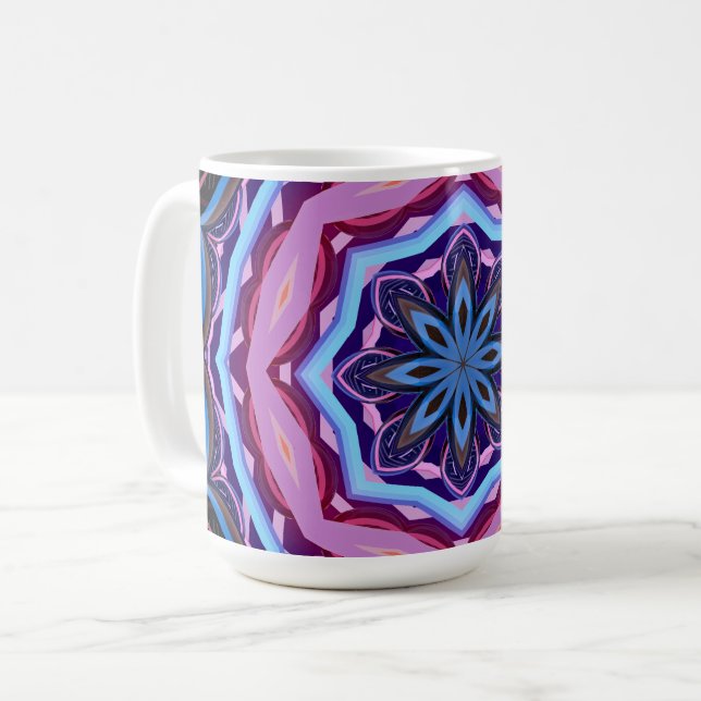 Colourful Mandala Coffee Mug (Front Left)