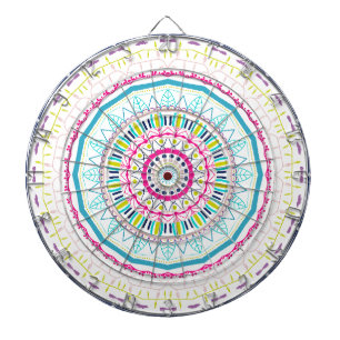colourful mandala dartboard