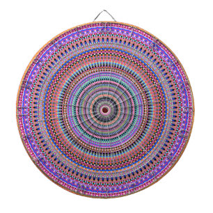 colourful mandala designs dartboard