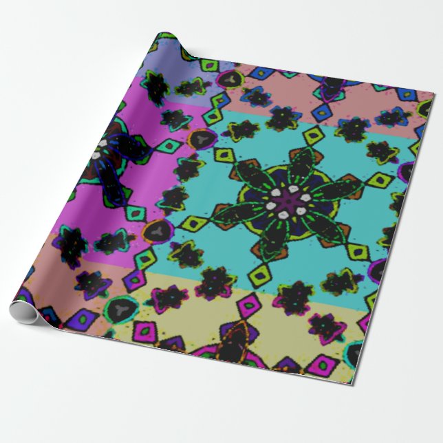 colourful mandala designs wrapping paper (Unrolled)