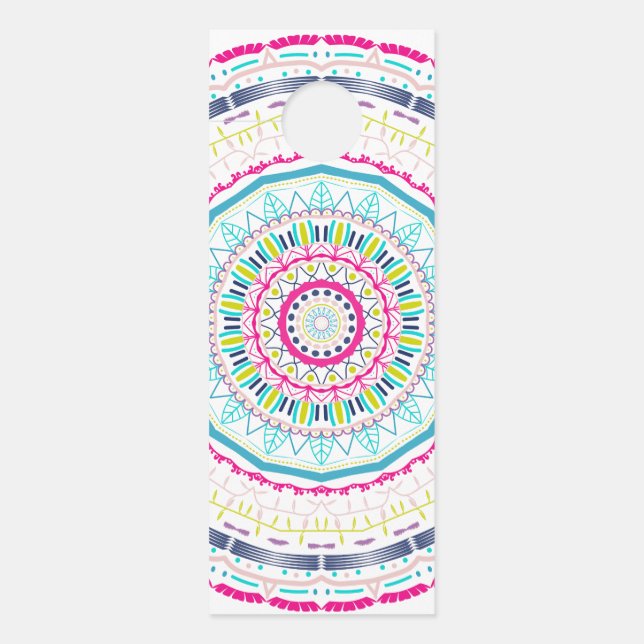 colourful mandala door hanger (Front)