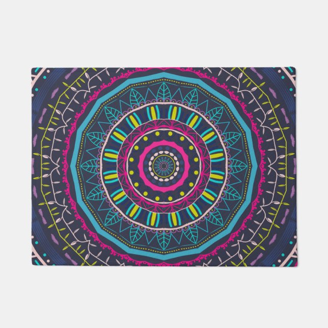colourful mandala doormat (Front)