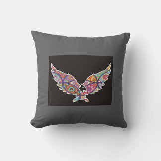 Colourful Mandala Eagle Design Cushion