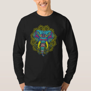 Colourful Mandala Elephant Ganesha Accessories Clo T-Shirt