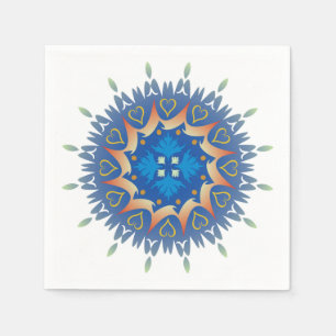 Colourful Mandala Energy Wheel Flower Harmony Napkin