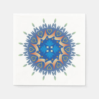Colourful Mandala Energy Wheel Flower Harmony Napkin