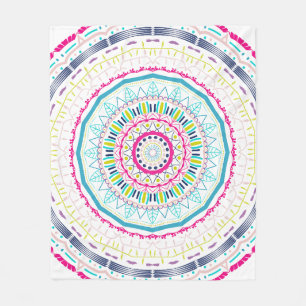 colourful mandala fleece blanket