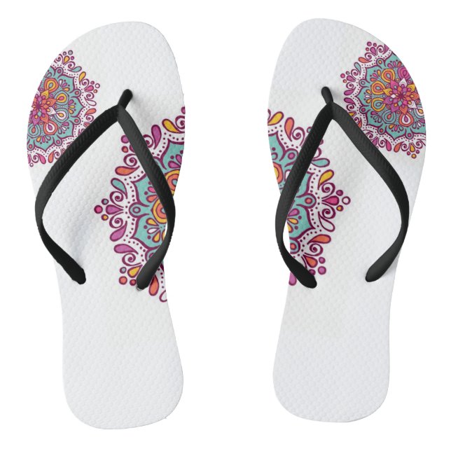 Colourful Mandala Flip Flops (Footbed)