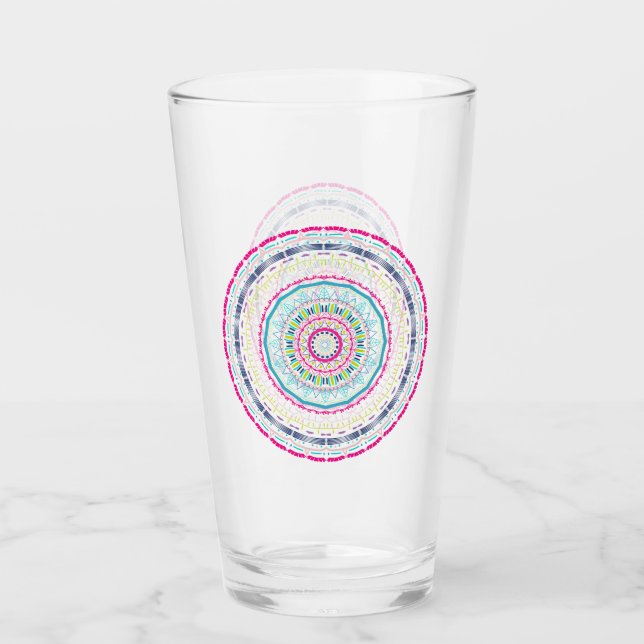 colourful mandala glass (Front)
