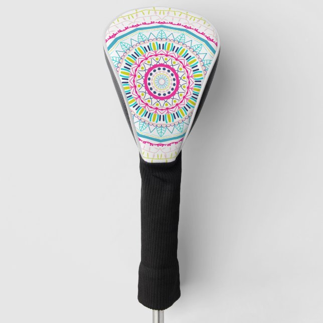 colourful mandala golf head cover (Front)