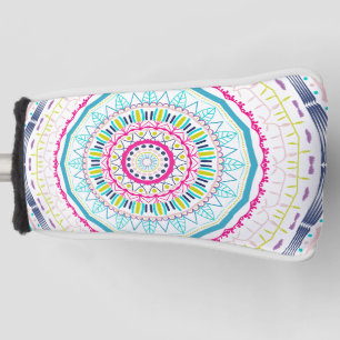 colourful mandala golf head cover