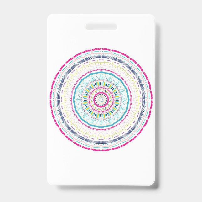 colourful mandala ID badge (Front)