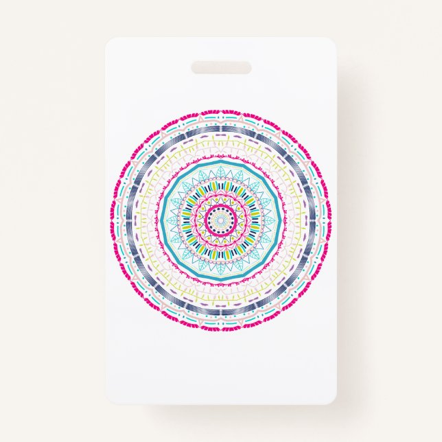colourful mandala ID badge (Front)