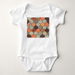 Colourful Mandala: Islamic Patchwork Seamless. Baby Bodysuit