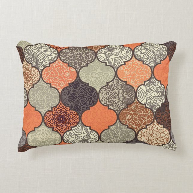 Colourful Mandala: Islamic Patchwork Seamless. Decorative Cushion (Front)