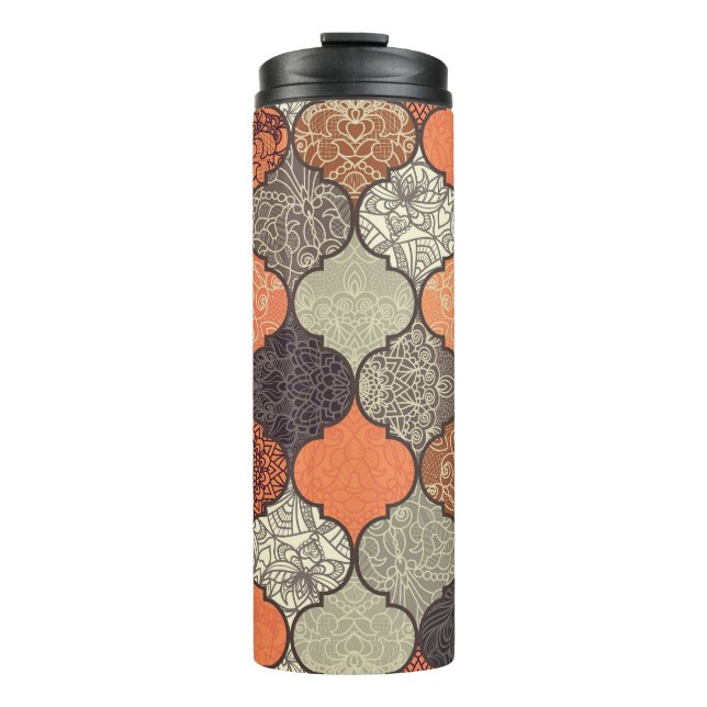 Colourful Mandala: Islamic Patchwork Seamless. Thermal Tumbler (Front)