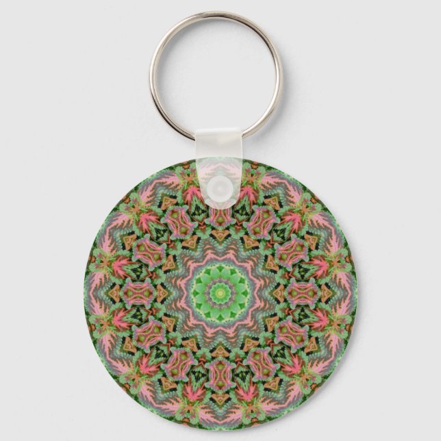 colourful mandala key ring (Front)