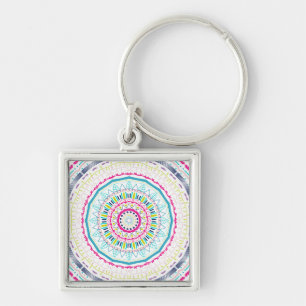 colourful mandala key ring