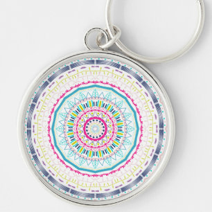 colourful mandala key ring
