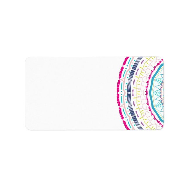 colourful mandala label (Front)