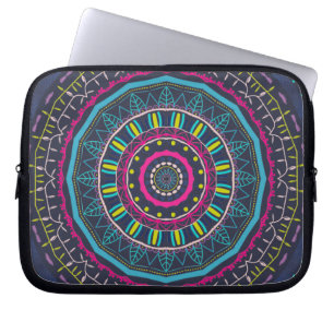 colourful mandala laptop sleeve