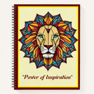 "Colourful Mandala Lion: Geometric Art Design" Notebook