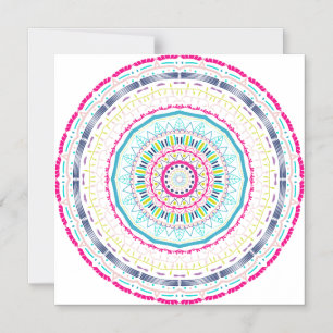 colourful mandala magnetic invitation