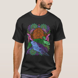 Colourful Mandala Maori Tribal Sea Animal Hawaiian T-Shirt