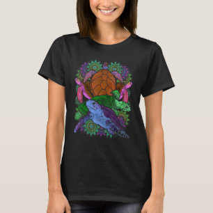 Colourful Mandala Maori Tribal Sea Animal Hawaiian T-Shirt