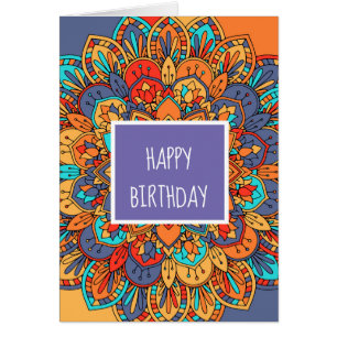 Colourful Mandala Moroccan birthday