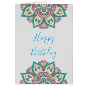 Colourful Mandala Moroccan birthday