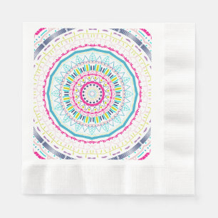 colourful mandala napkin