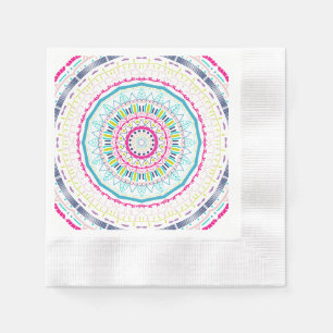 colourful mandala napkin