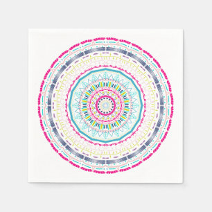 colourful mandala napkin