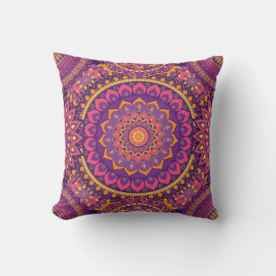 Colourful Mandala Pattern Cushion