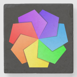 Colourful Mandala Pattern Paper Sheets Stone Coaster