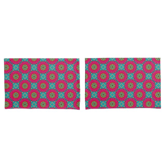 Colourful Mandala Pillowcase (Front-Set)