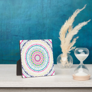 colourful mandala plaque